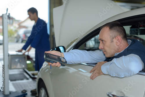 professional mechanic in garage