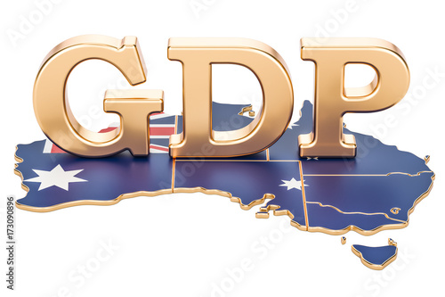 gross domestic product GDP of Australia concept, 3D rendering photo