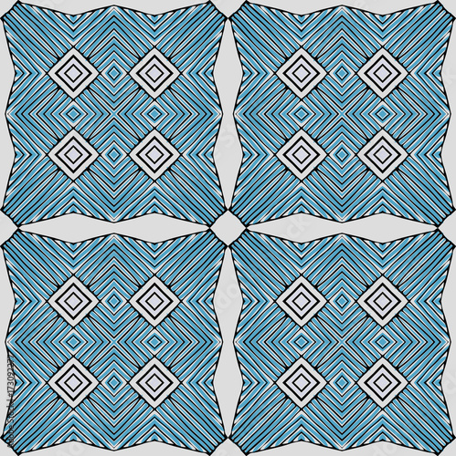 Seamless striped vector pattern. Vintage colored decorative repainting background with tribal and ethnic motifs. Abstract geometric roughly hatched shapes colored with hand drawn brush stokes.
