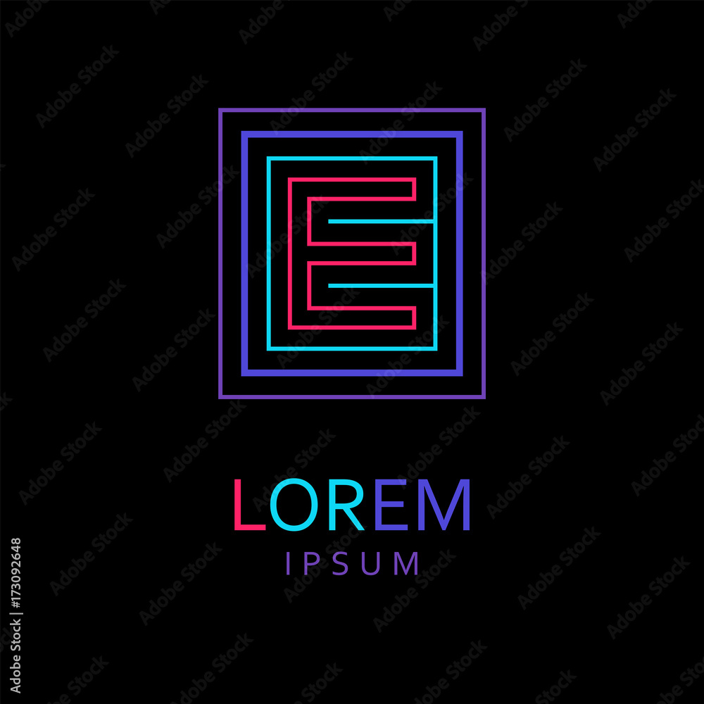 E Letter Logo. Vector Icon E Letter Logo. Vector Icon