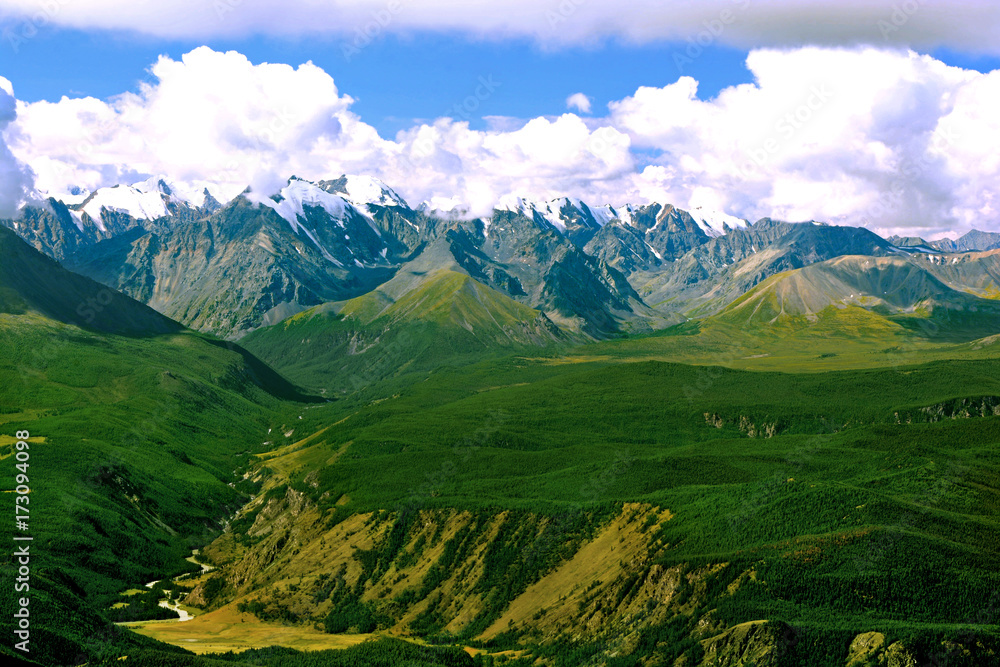 Northern Chuysky Range from a height