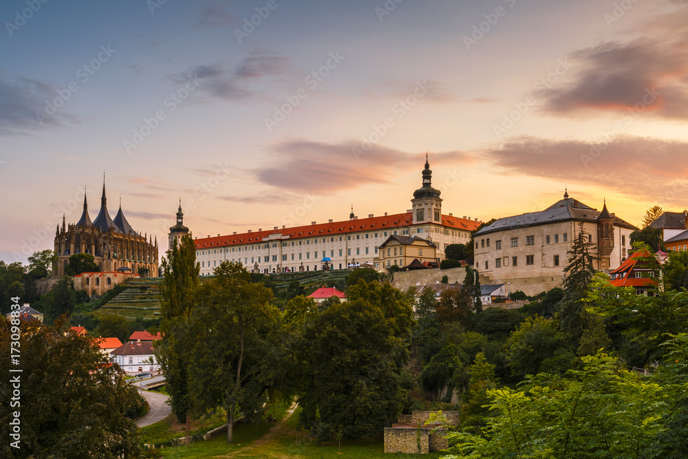 Jesuit college and st Barbara's church in Kutna Hora.
