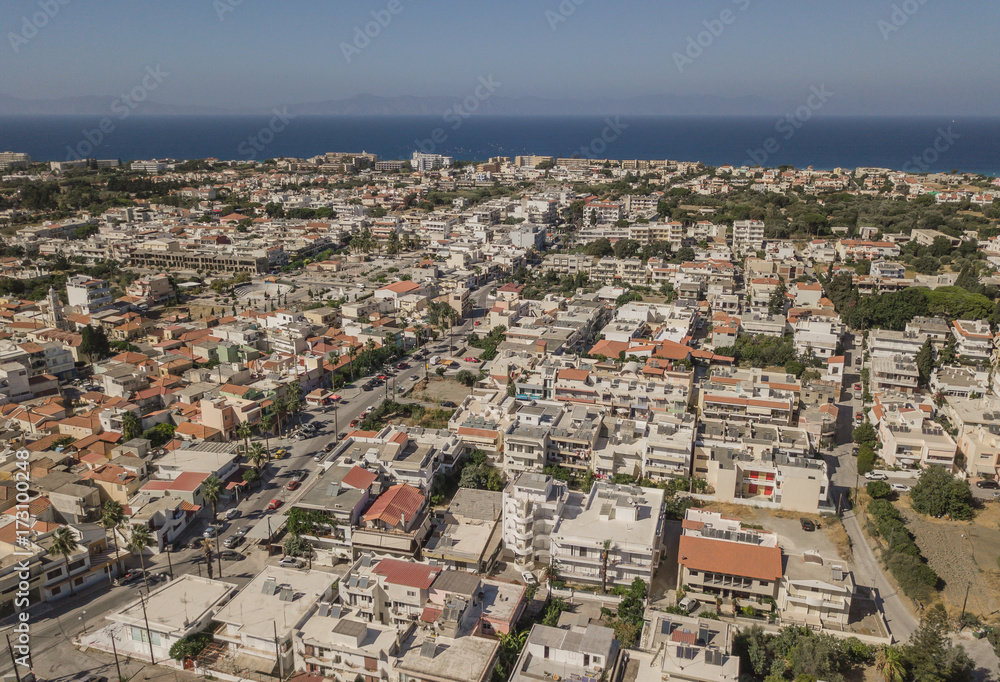 Aerial view of Ialysos, Rhodes island, Greece