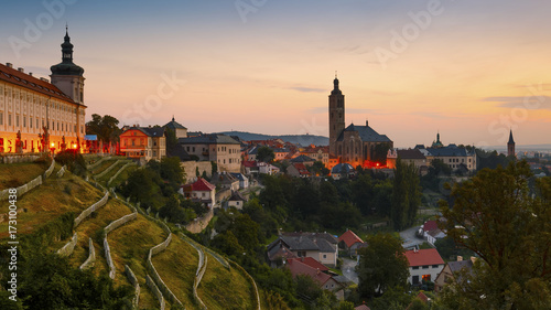 Church of st James and the old town of Kutna Hora. 