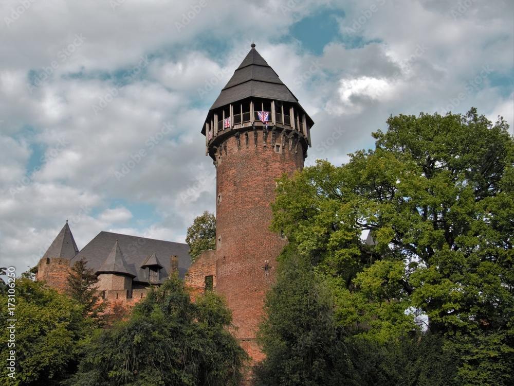 Castle Linn in the city of Krefeld in Germany a building from the Middle Ages