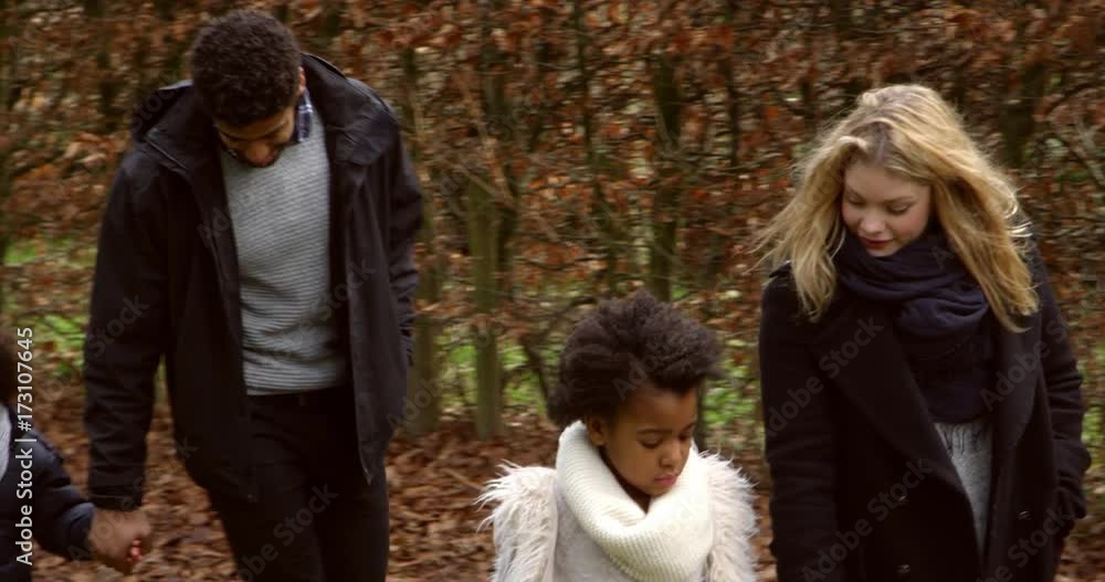 Family Walking Along Path In Countryside Shot On R3D Family Walking Along Path In Countryside Shot On R3D