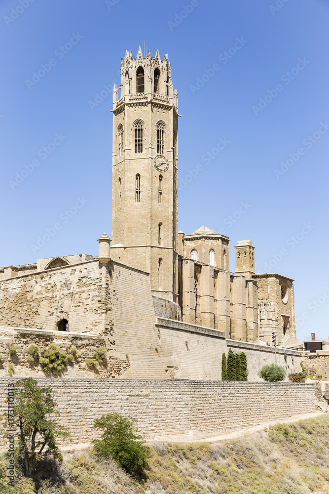 old Cathedral of St Mary of La Seu Vella in Lleida city, Catalonia, Spain