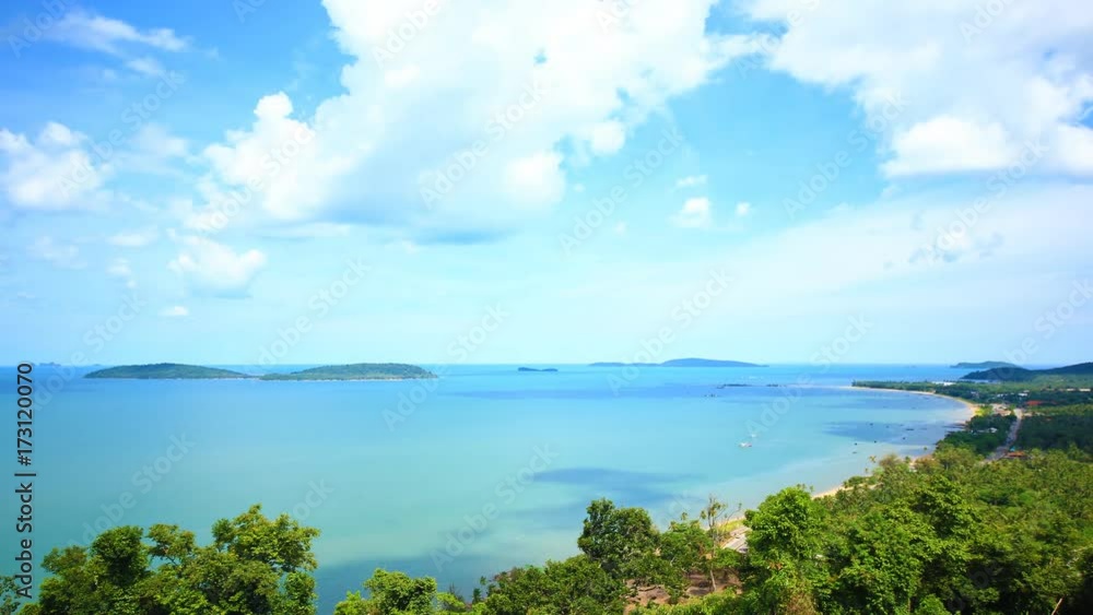 Sea with blue sky at Chumphon Thailand Sea with blue sky at Chumphon Thailand