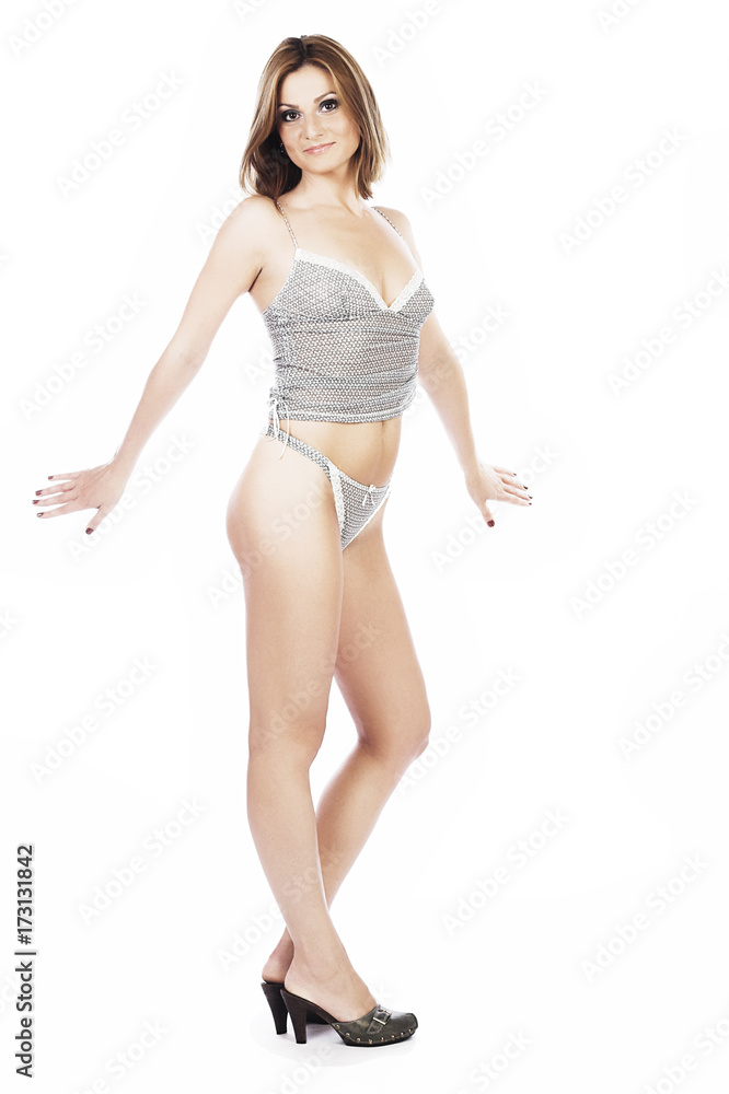 beautiful lingerie female model posing