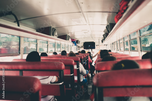 On a bus in Manila, Philippines photo