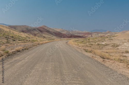 Looking Down Dirt Road to Painted Hills