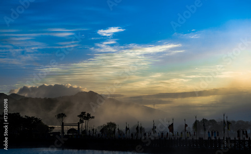 Landscape of water fog
