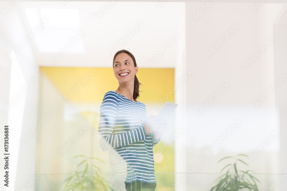 young woman at home websurfing