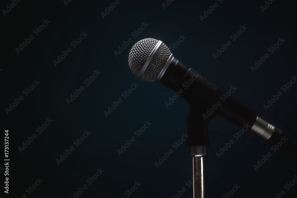 Obraz premium Microphone on stand.