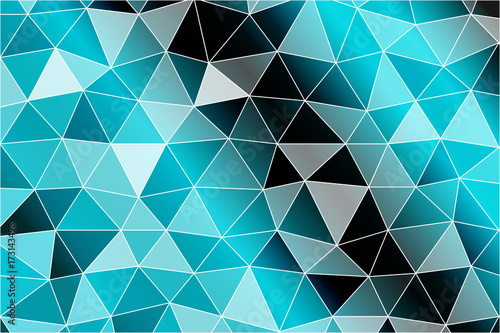 Bright background for greeting cards. Polygon background black, blue color. Vector illustration. To implement your design ideas, business subjects, successful presentations.