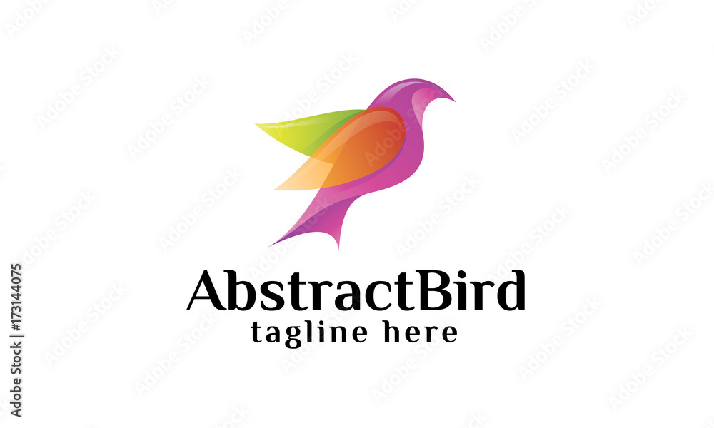 Abstract Bird Logo - Colorful Bird Logo Template Abstract Bird Logo - Colorful Bird Logo Template