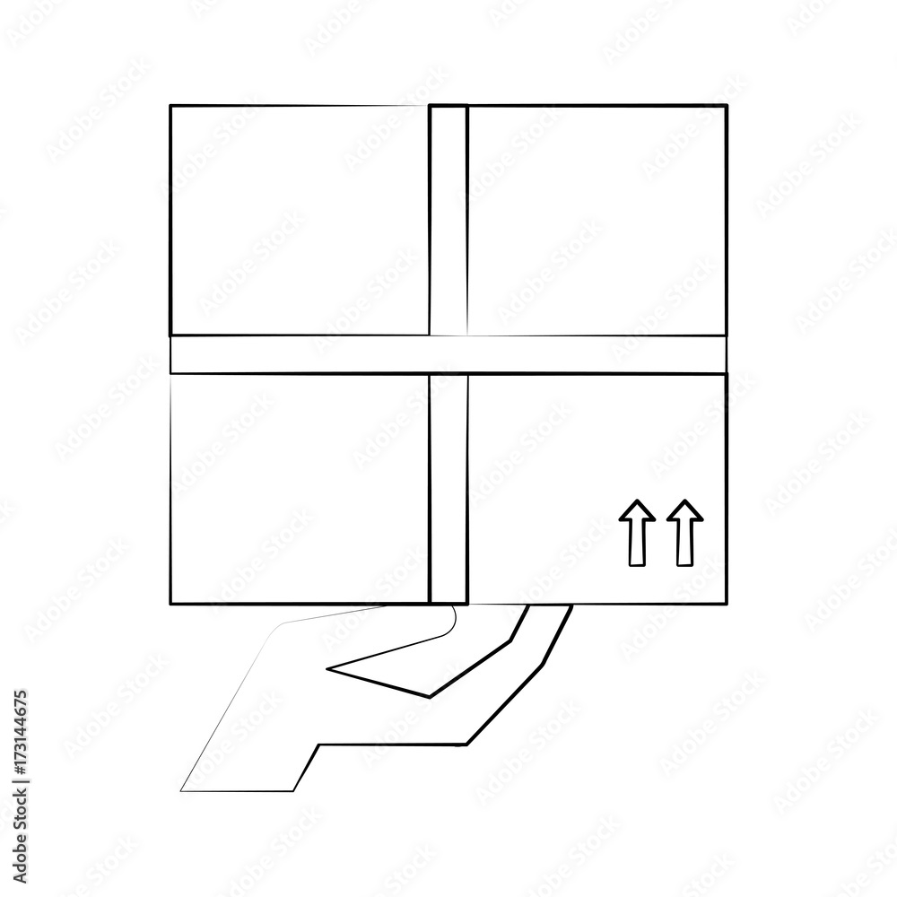 hand holding box shipping delivey icon image vector illustration design hand holding box shipping delivey icon image vector illustration design