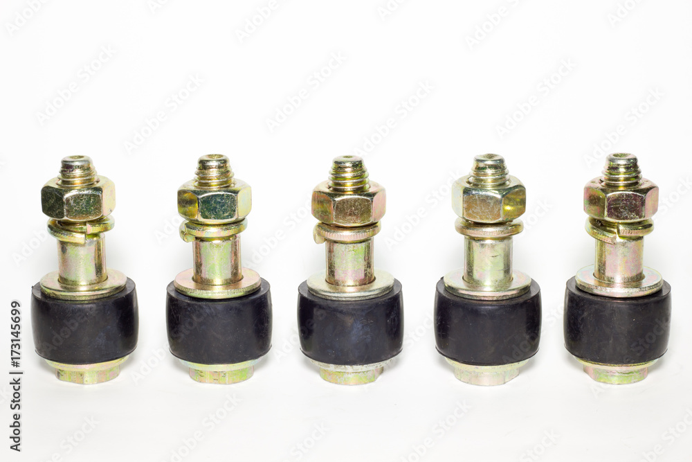 Nut joint for flanges by bolts and nuts and rubber. Nut joint for flanges by bolts and nuts and rubber.