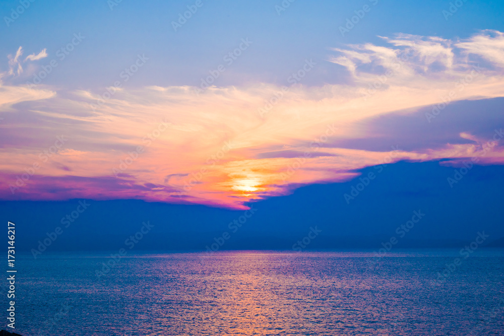 Naklejka premium 糸島の夕日