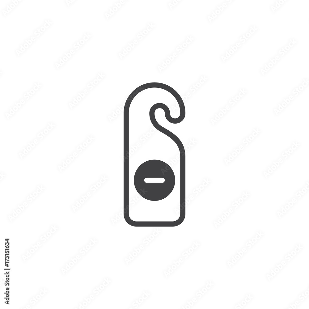 Doorknob icon vector, filled flat sign, solid pictogram isolated on white. Door hanger symbol, logo illustration. Doorknob icon vector, filled flat sign, solid pictogram isolated on white. Door hanger symbol, logo illustration.