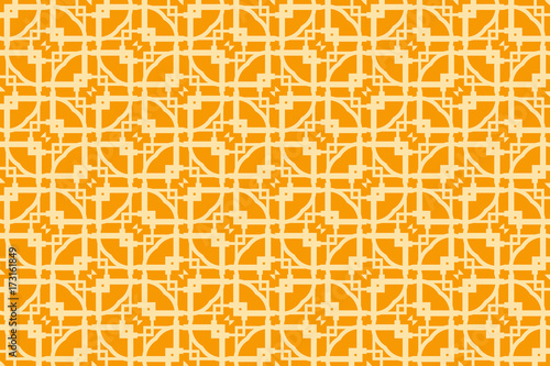 modern geometric seamless pattern in orange color style. vector illustration. for design invitation card, gift box, background, wallpaper, textile