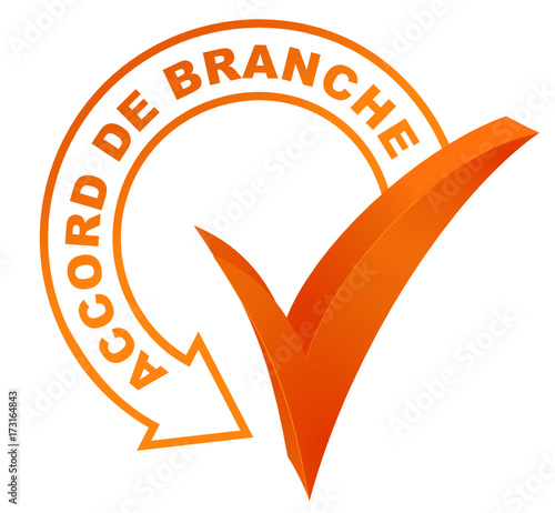 accord de branche sur symbole validé orange