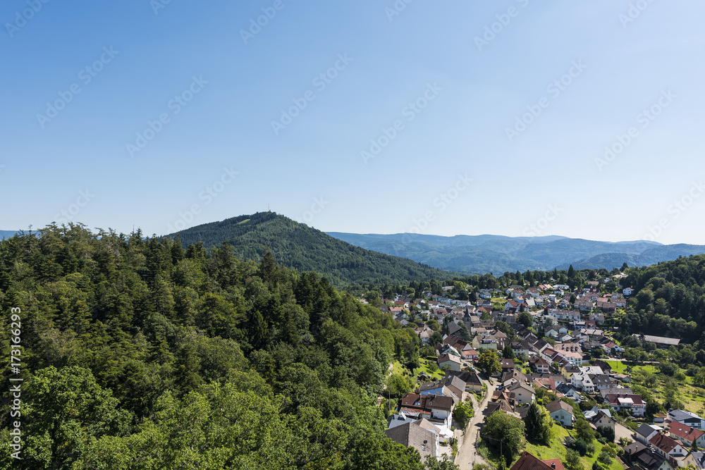 Residential area in the mountains of Baden-Baden