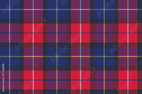 Blue tartan pixel fabric texture seamless pattern