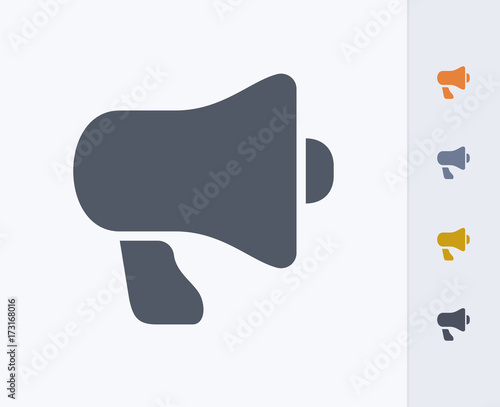 Megaphone - Carbon Icons. A professional, pixel-perfect icon designed on a 32 x 32 pixel grid and redesigned on a 16 x 16 pixel grid for very small sizes.