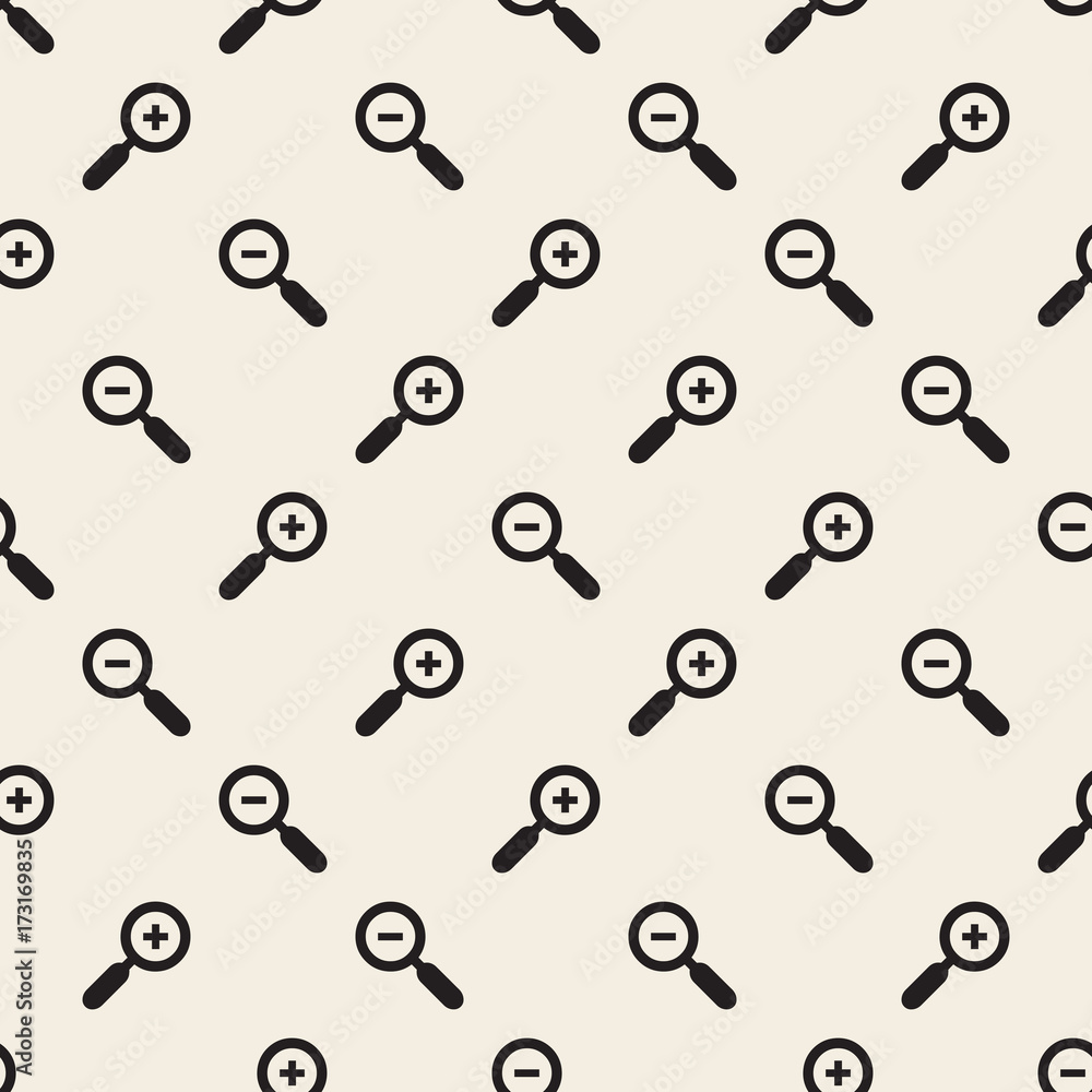 seamless monochrome magnifying  pattern background