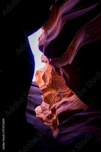 Shades of light and shadow. Sandstone in the Lower Canyon of Antelope