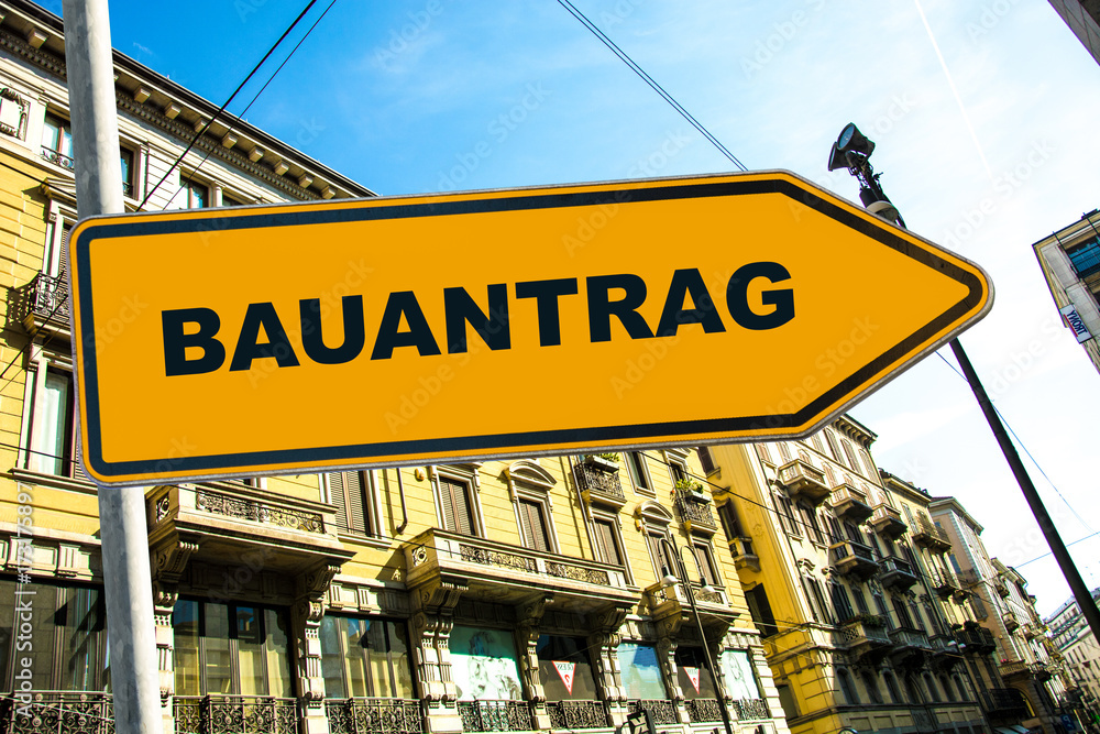 Obraz premium Schild 285 - Bauantrag