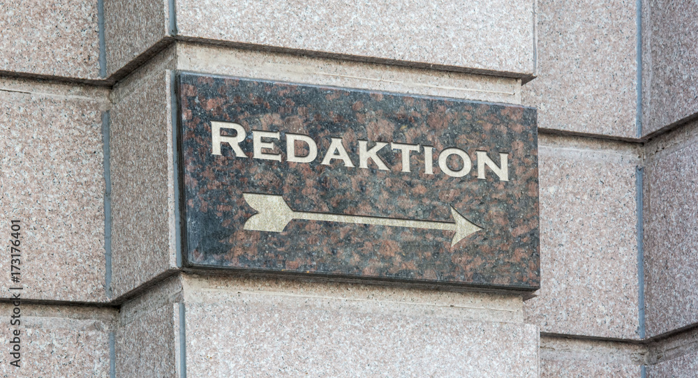 Obraz premium Schild 204 - Redaktion