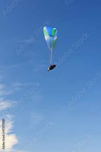 Skydiver in the clouds photo