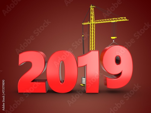 3d 2019 year sign