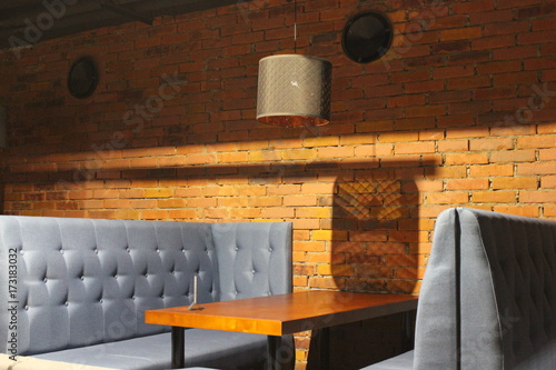 View of the club hall. Tables and chairs with covers 30562