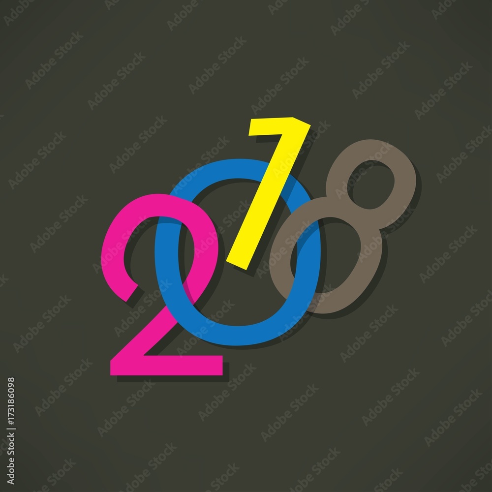 2018 Happy New Year or Christmas Background creative greeting card design, can be used for flyers, invitation, posters, brochure, banners, calendar. 2018 Happy New Year or Christmas Background creative greeting card design, can be used for flyers, invitation, posters, brochure, banners, calendar.