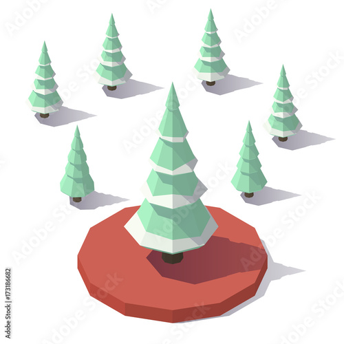 Christmas tree in the snow