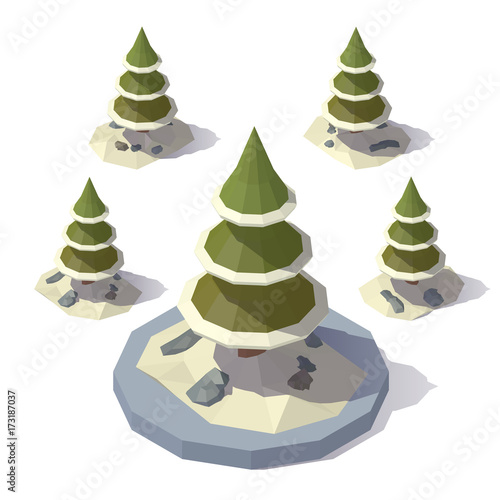 Christmas tree in a snowdrift