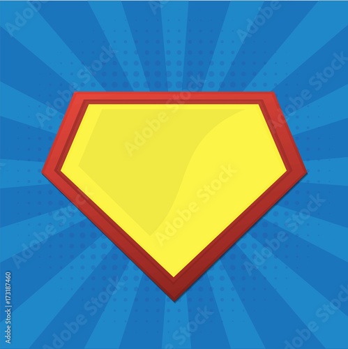Blank Superhero Badge. Vector