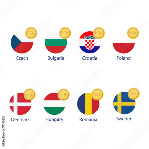 Currency symbols and flags