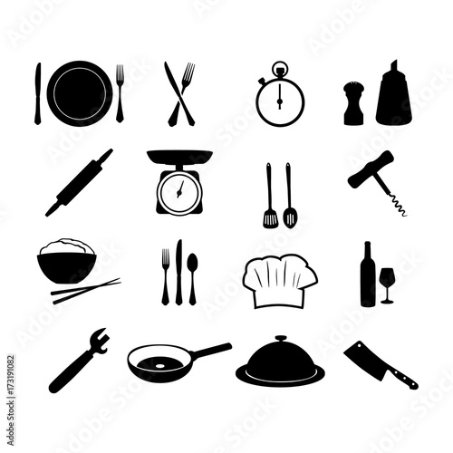 Food icons vector