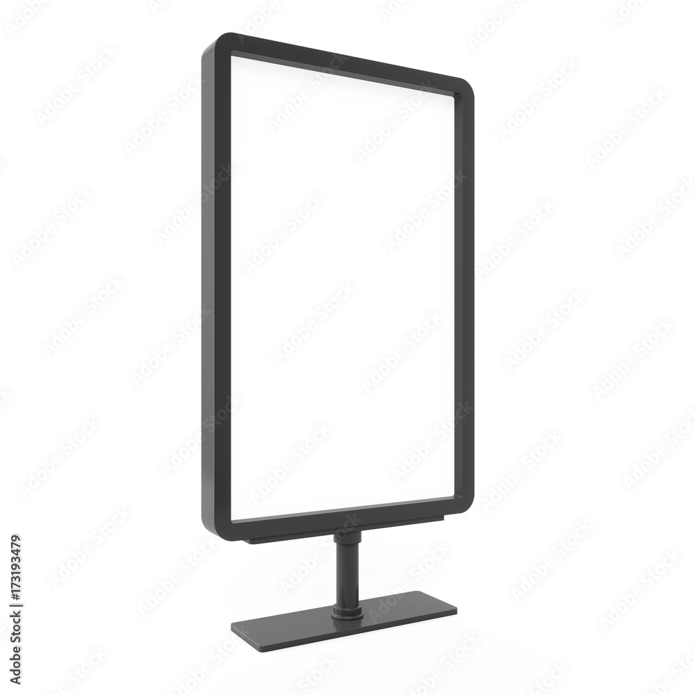3D rendering Outdoor Advertising Stand Display Lightbox Isolated 3D rendering Outdoor Advertising Stand Display Lightbox Isolated
