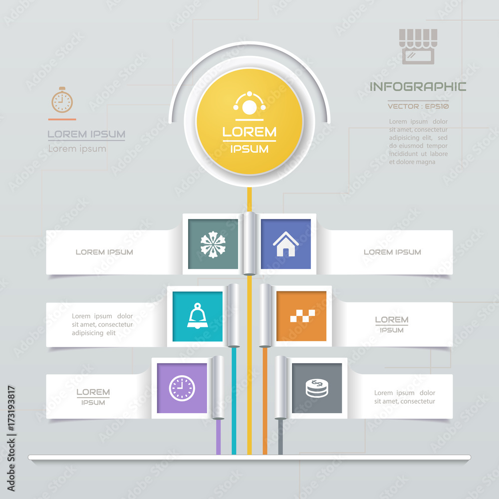 Infographics Home design template with business icons, process diagram, vector eps10 illustration Infographics Home design template with business icons, process diagram, vector eps10 illustration