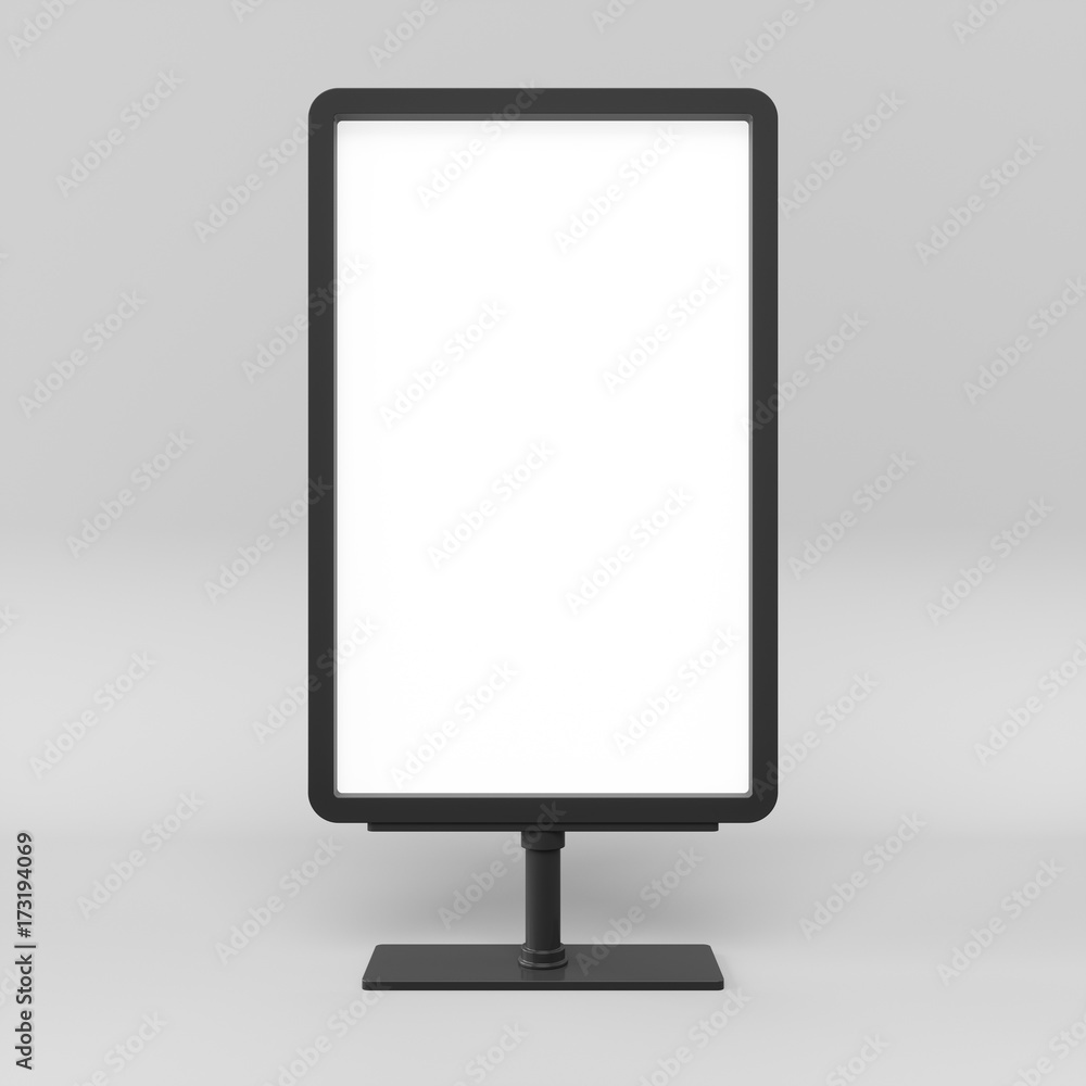 3D rendering Outdoor Advertising Stand Display Lightbox Isolated 3D rendering Outdoor Advertising Stand Display Lightbox Isolated