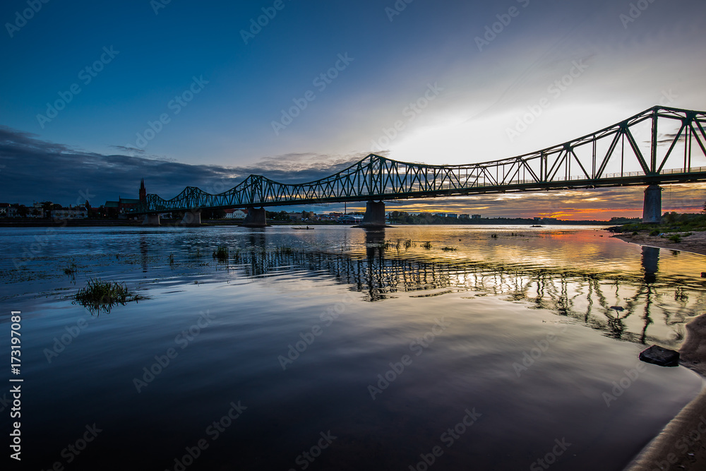 Bridge on the Vistula river in Wloclawek city, Poland Bridge on the Vistula river in Wloclawek city, Poland
