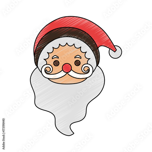 santa claus holding gift box christmas related icon image vector illustration design