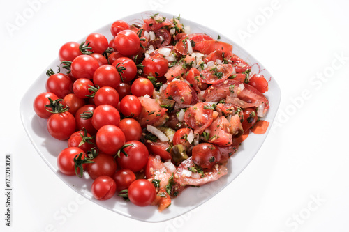 Halb und halb, Tomaten und Tomatensalat © kelifamily