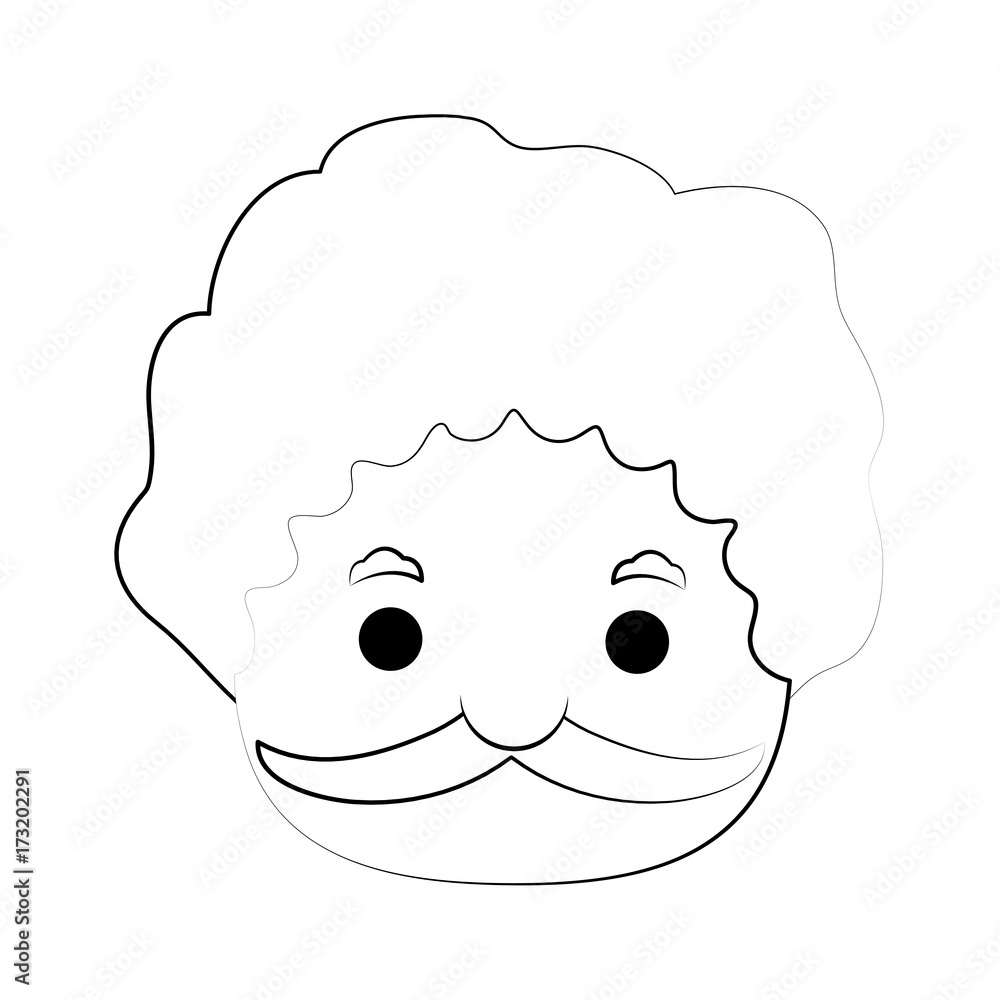 Man with mustache cartoon icon vector illustration graphic design Stock