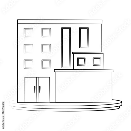 Urban tower building icon vector illustration graphic design